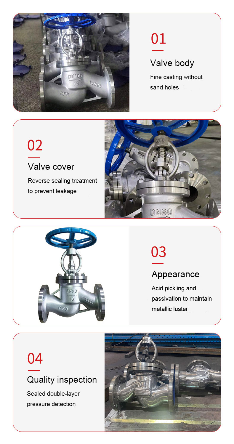 Stainless steel globe vavle Stainless steel globe vavle