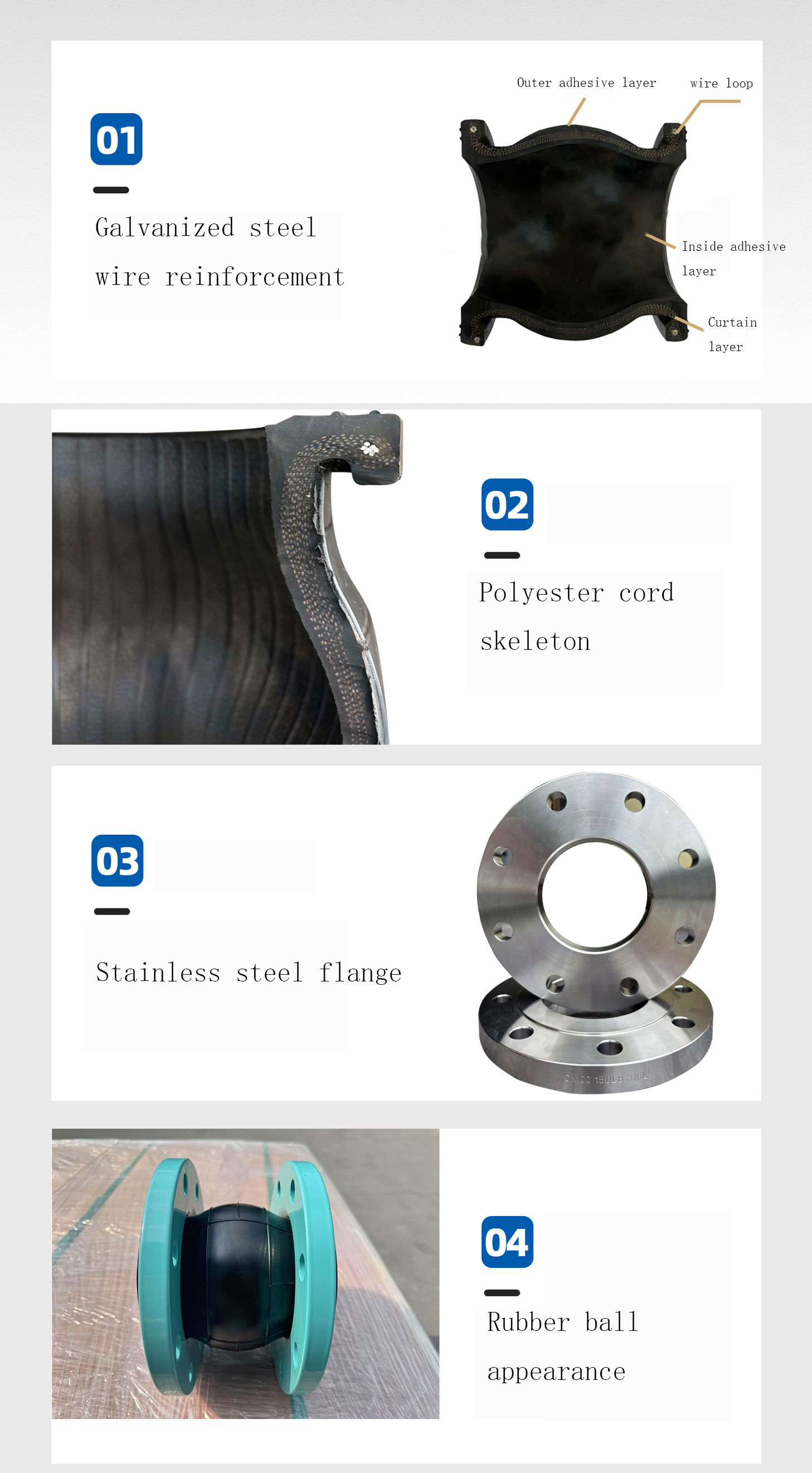 Flexible rubber joint Flexible rubber joint